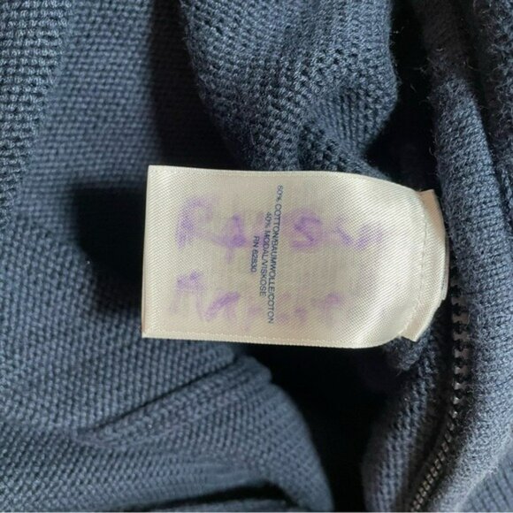 Land's End Girls Cotton Modal Zip Front Cardigan Sweater Size 7-8 Thick Warm - Picture 5 of 6